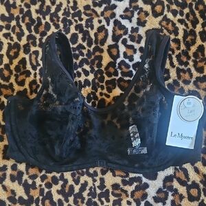 NWT Le Mystère Stretch Lace Unlined Underwire Bra, 32D